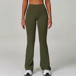 Olive green high waisted leggings